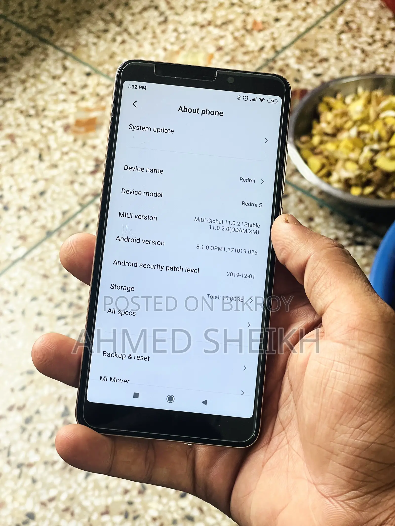 শাওমি রেডমি ৫ ১৬ জিবি গোল্ড