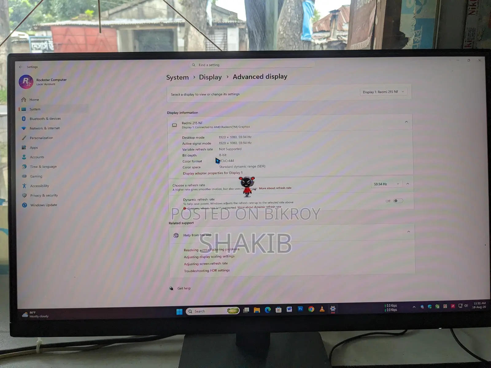 Redmi 22" IPS Monitor With Video Support