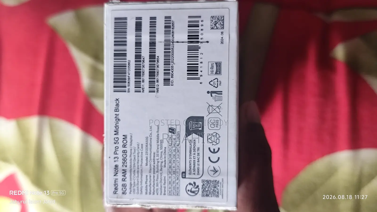 Xiaomi Redmi Note 13 Pro 5G 256 GB Black