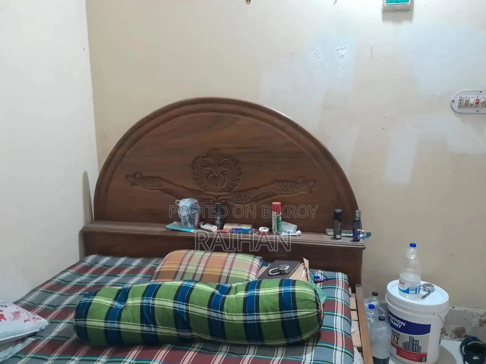 Old bed of good quality wood still in good condition
