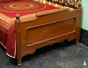 Sturdy Semi-Double Bed Made of Jackfruit Wood (7x4 feet)