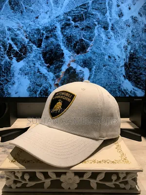 Premium Lamborghini White Cap