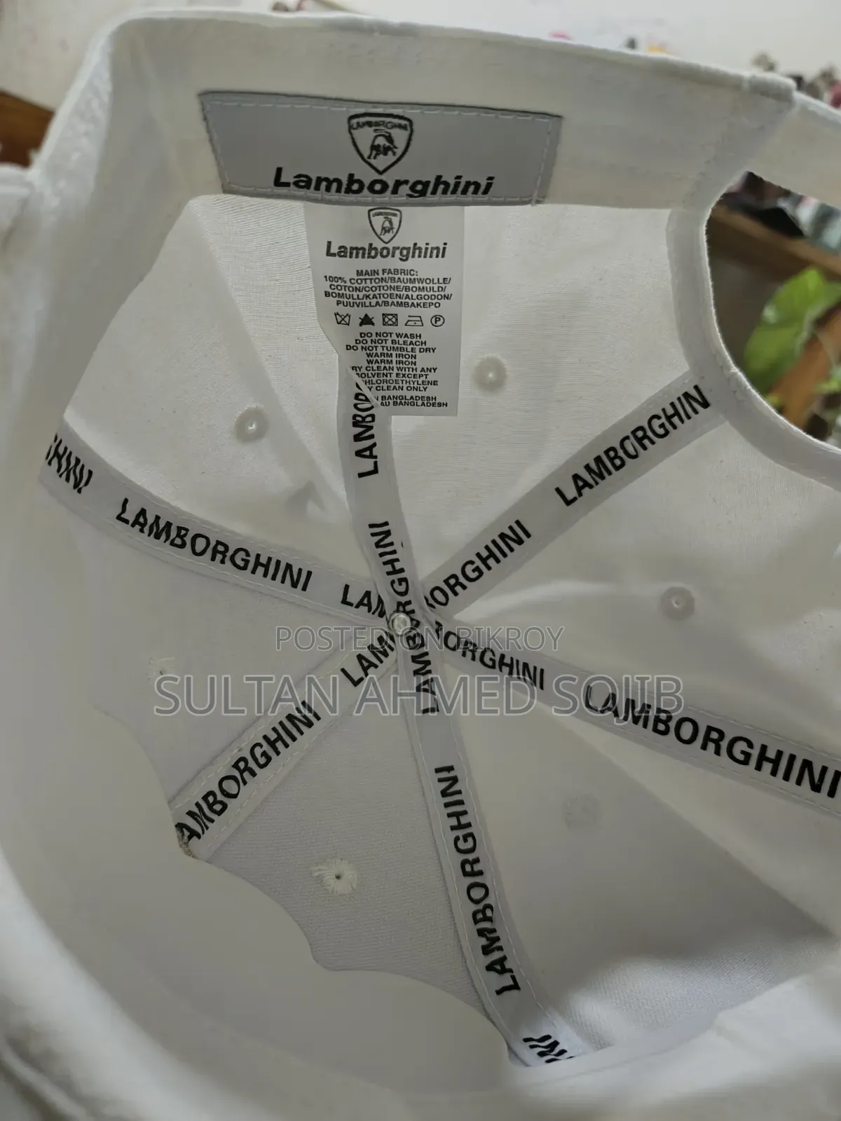 Premium Lamborghini White Cap