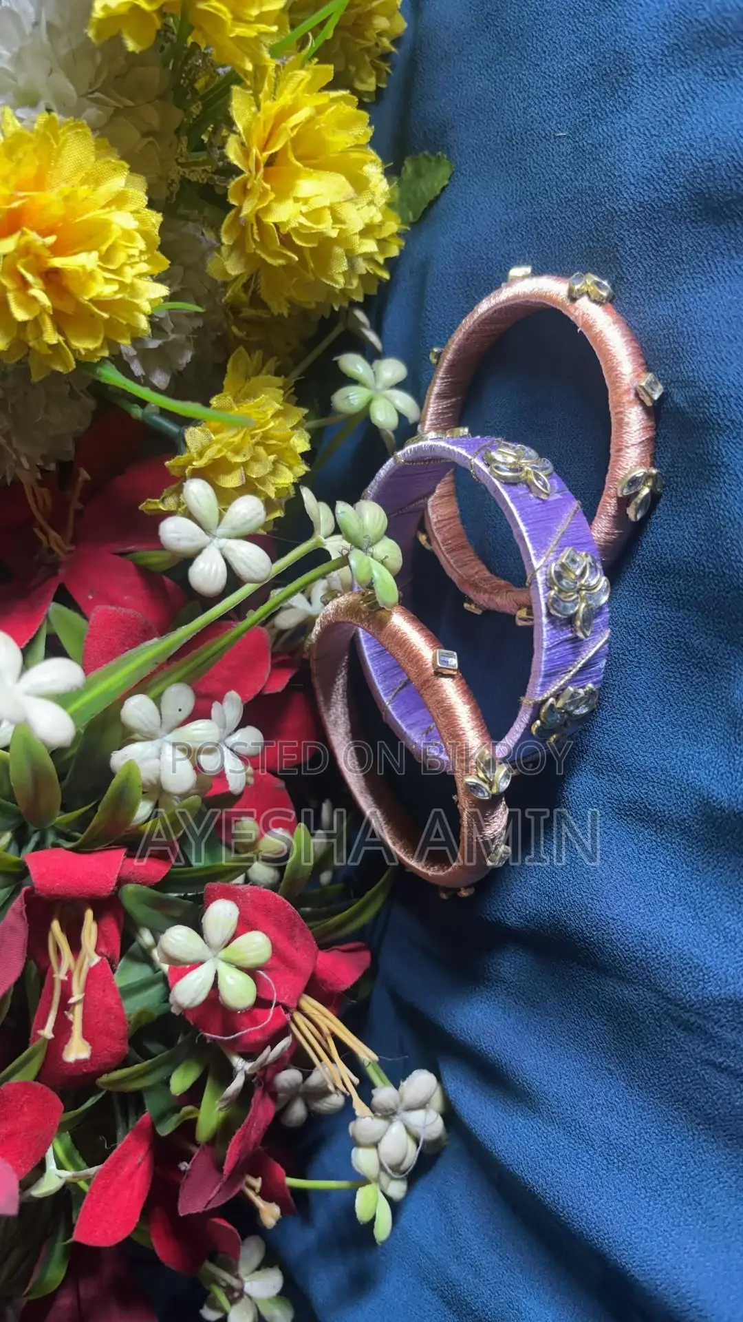 Kundon Silk Thread Bangles Set