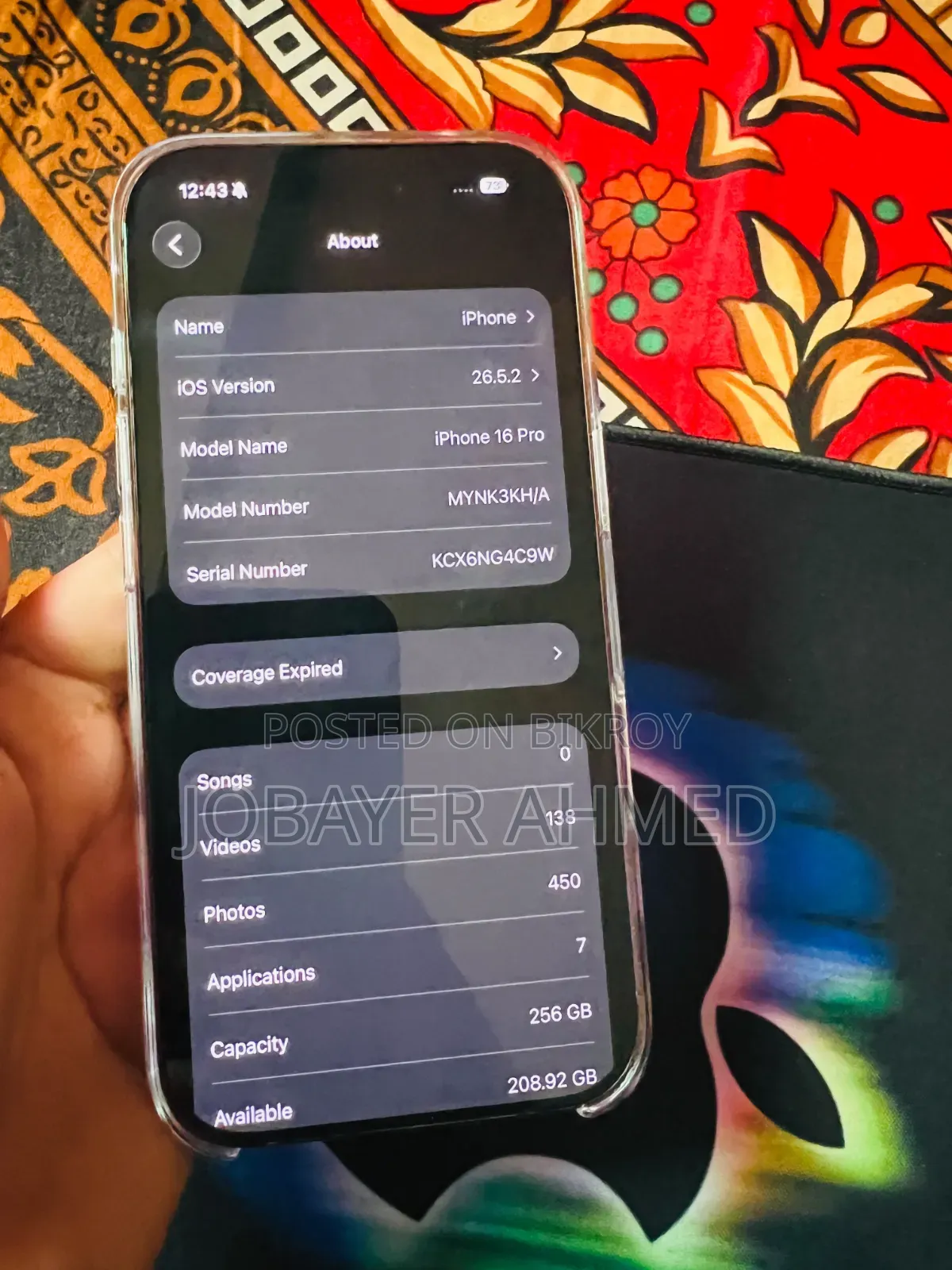 New Apple iPhone 16 Pro 256 GB Rose Gold