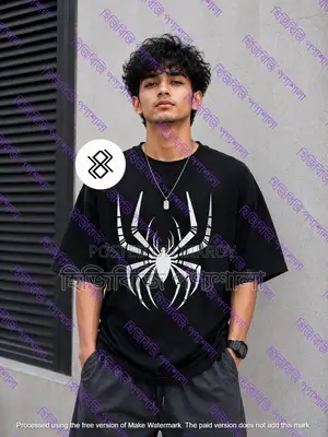প্রিমিয়াম কটন ড্রপ শোল্ডার টি-শার্ট (শুধুমাত্র কালো)