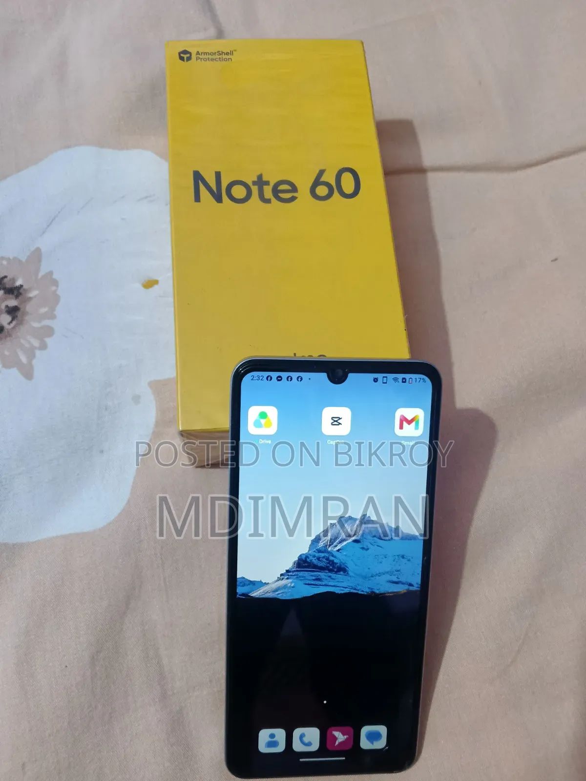 রিয়েলমি নোট ৬০ ৬৪ জিবি ব্লু