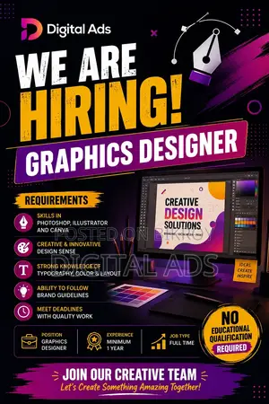 Hiring Graphics Designer Salary 20,000 to 30,000