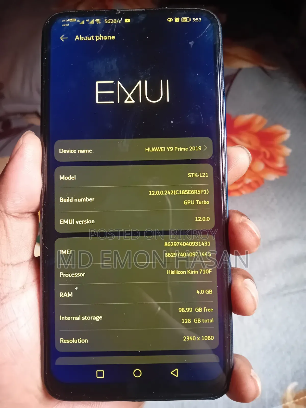 Huawei Y9 Prime 2019 128 GB Blue