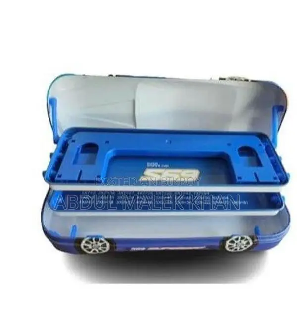Createamity Car Shape Pencil Box with Book Reading Stand and Three Lev