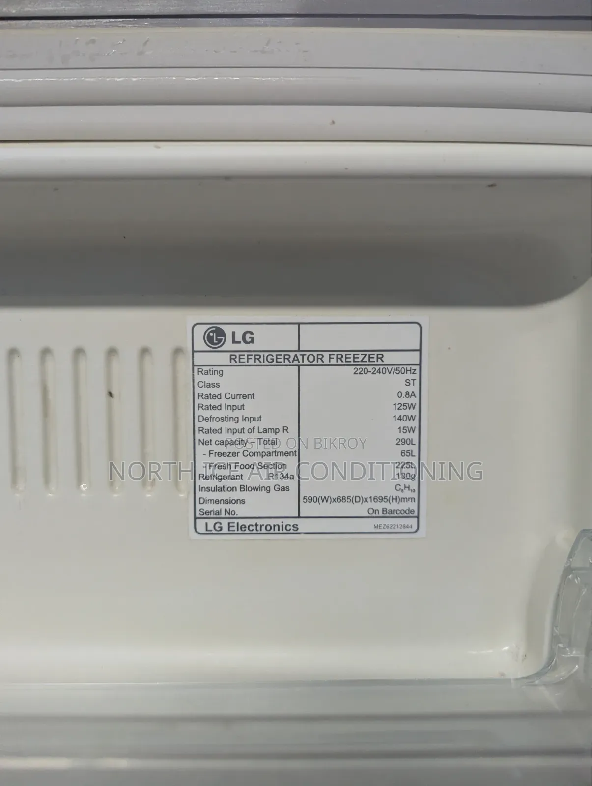 LG Silver Colour Non Frost Fridge 250 Ltr.