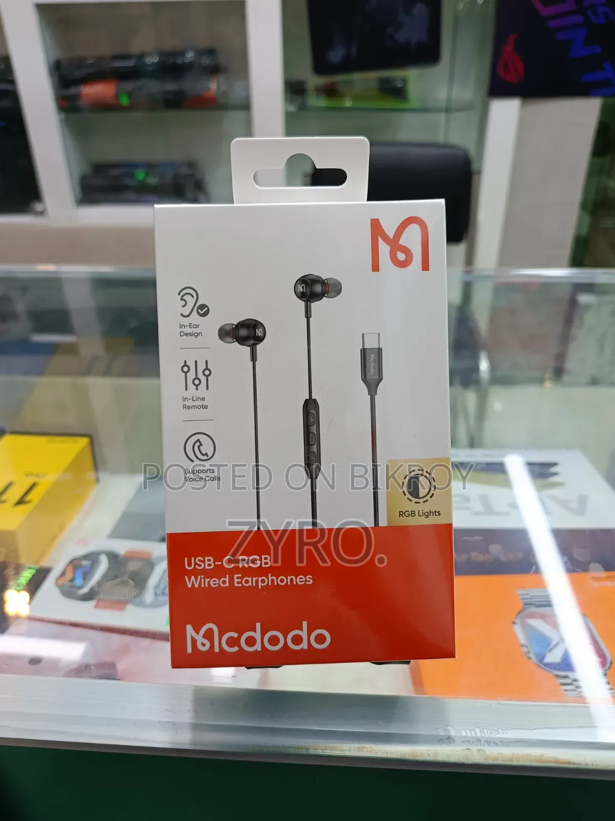McDodo HP-5830 USB C Digital Audio Earphones With RGB Lights
