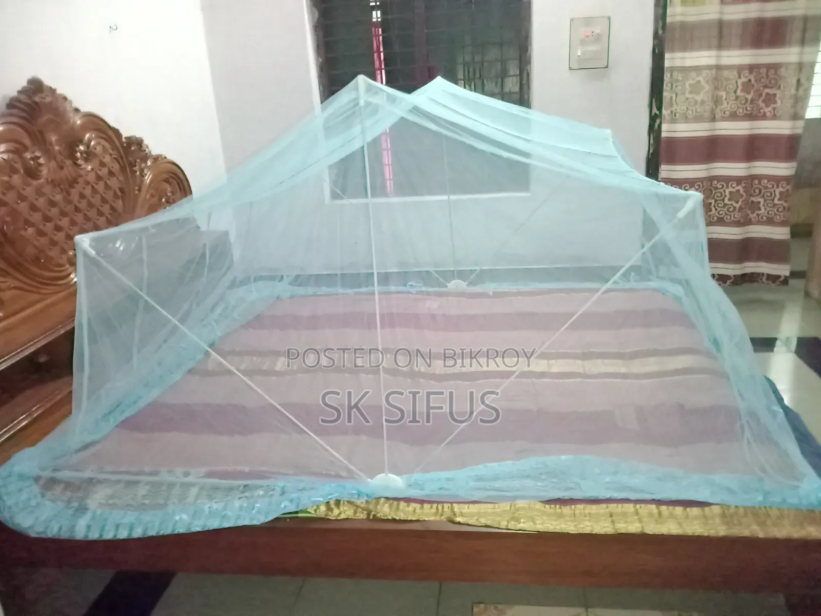 তিন ভাঁজ এর লাঠি মশারি বড়ো খাট এর জন্য
