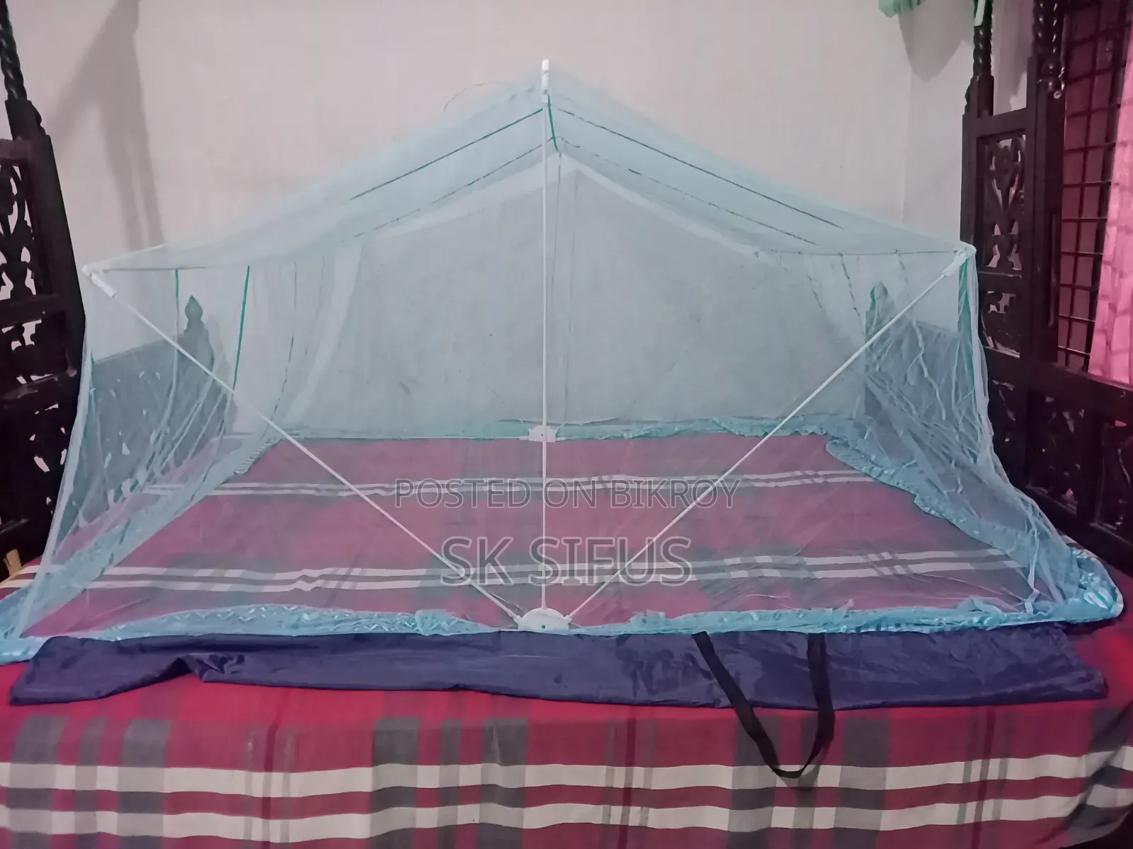 তিন ভাঁজ এর লাঠি মশারি বড়ো খাট এর জন্য