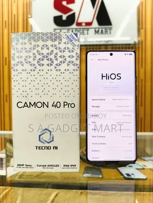 টেকনো ক্যামন ৪০ প্রো ৪জি ২৫৬ জিবি ব্ল্যাক