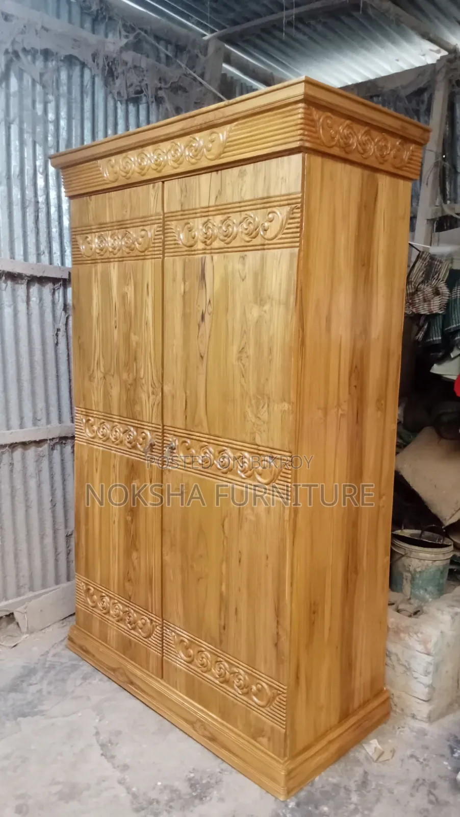 Chittagong Teak Wood 2-Door Almirah — Mega Offer!