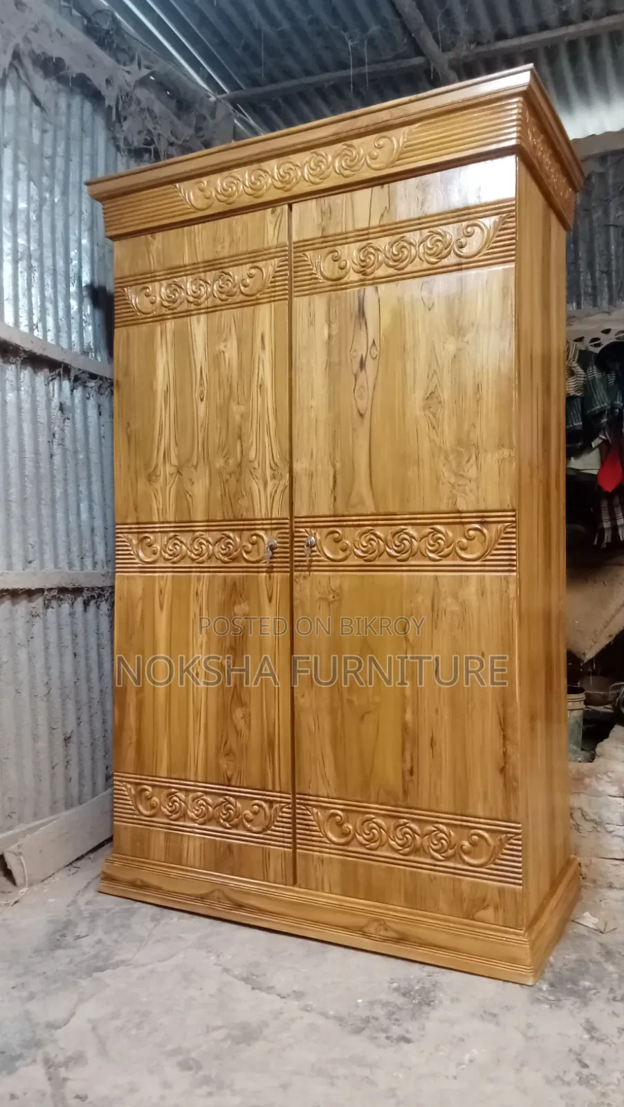 Chittagong Teak Wood 2-Door Almirah — Mega Offer!