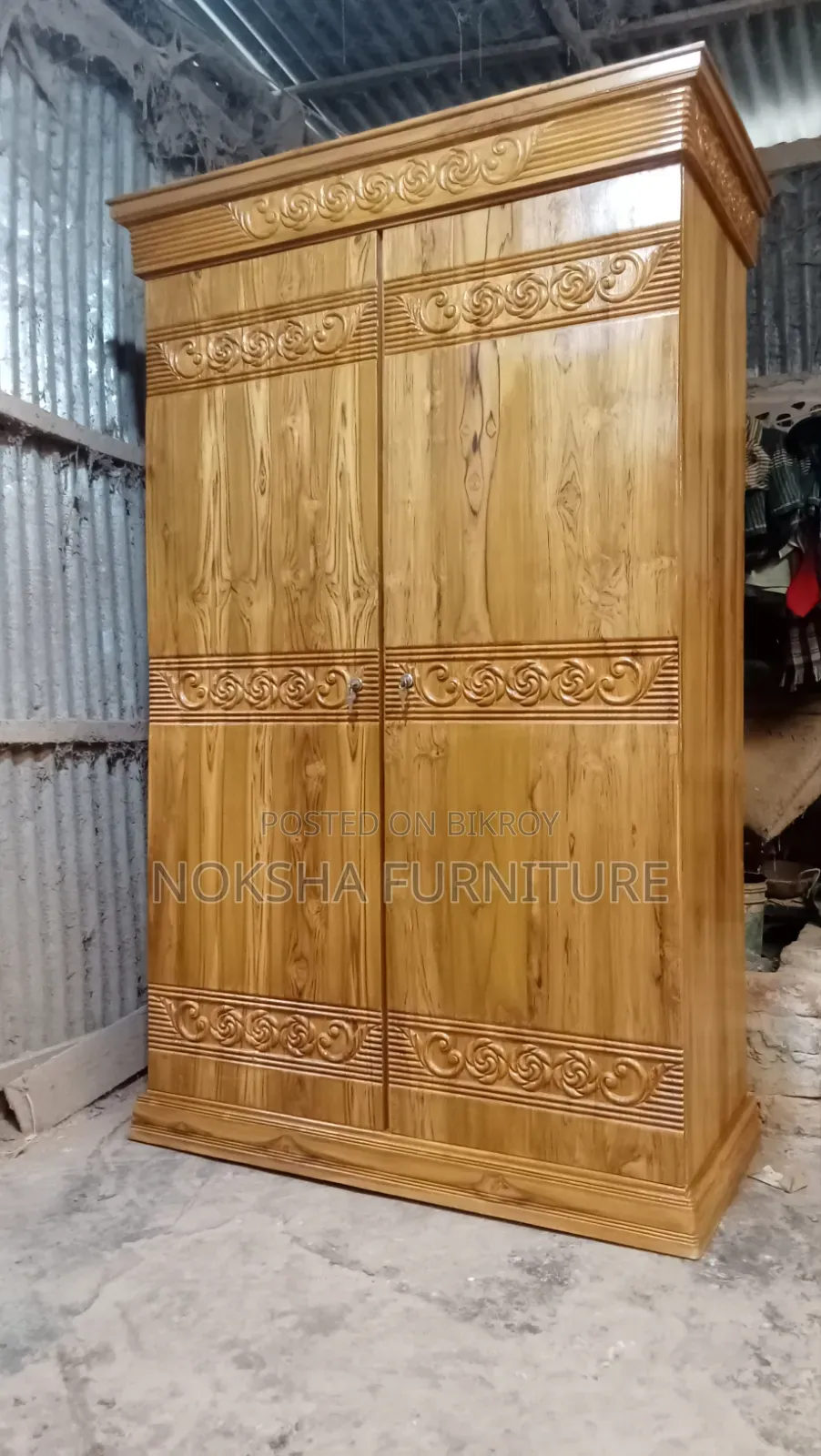 Chittagong Teak Wood 2-Door Almirah — Mega Offer!