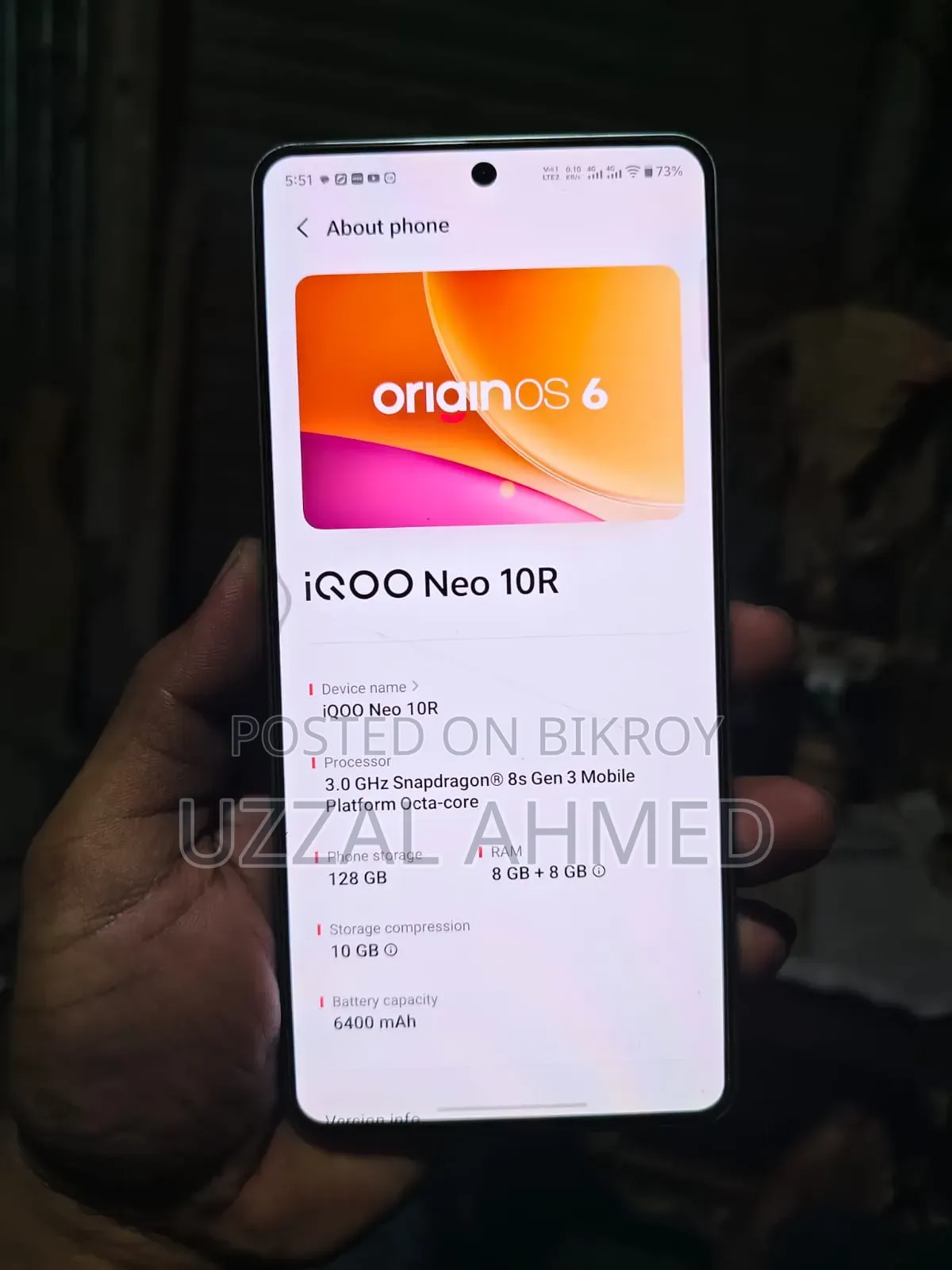 Vivo iQOO Neo 10R 128 GB Silver