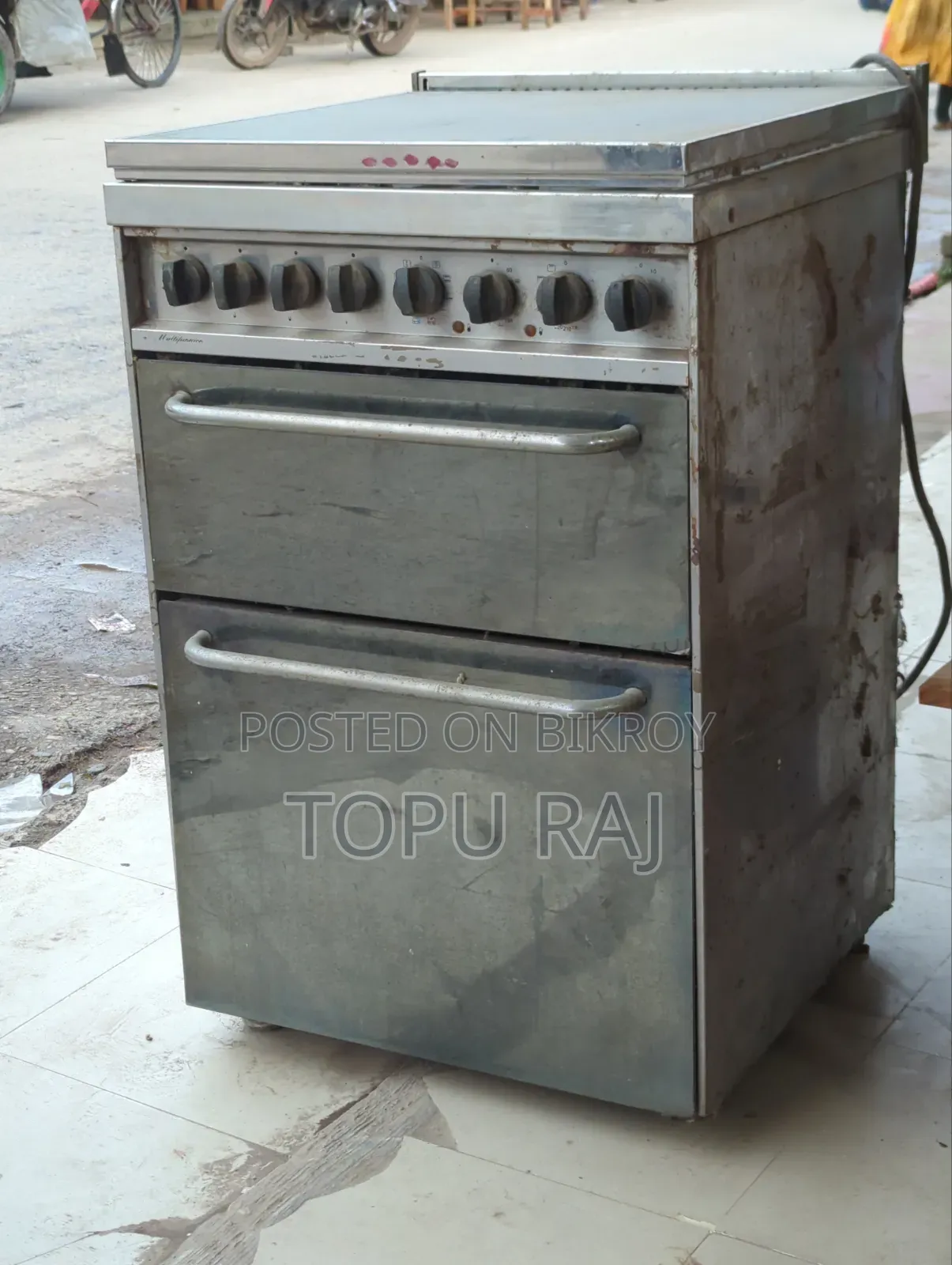 4-Burner Stainless Steel Double Cavity Gas Cooker