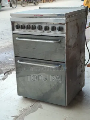 4-Burner Stainless Steel Double Cavity Gas Cooker