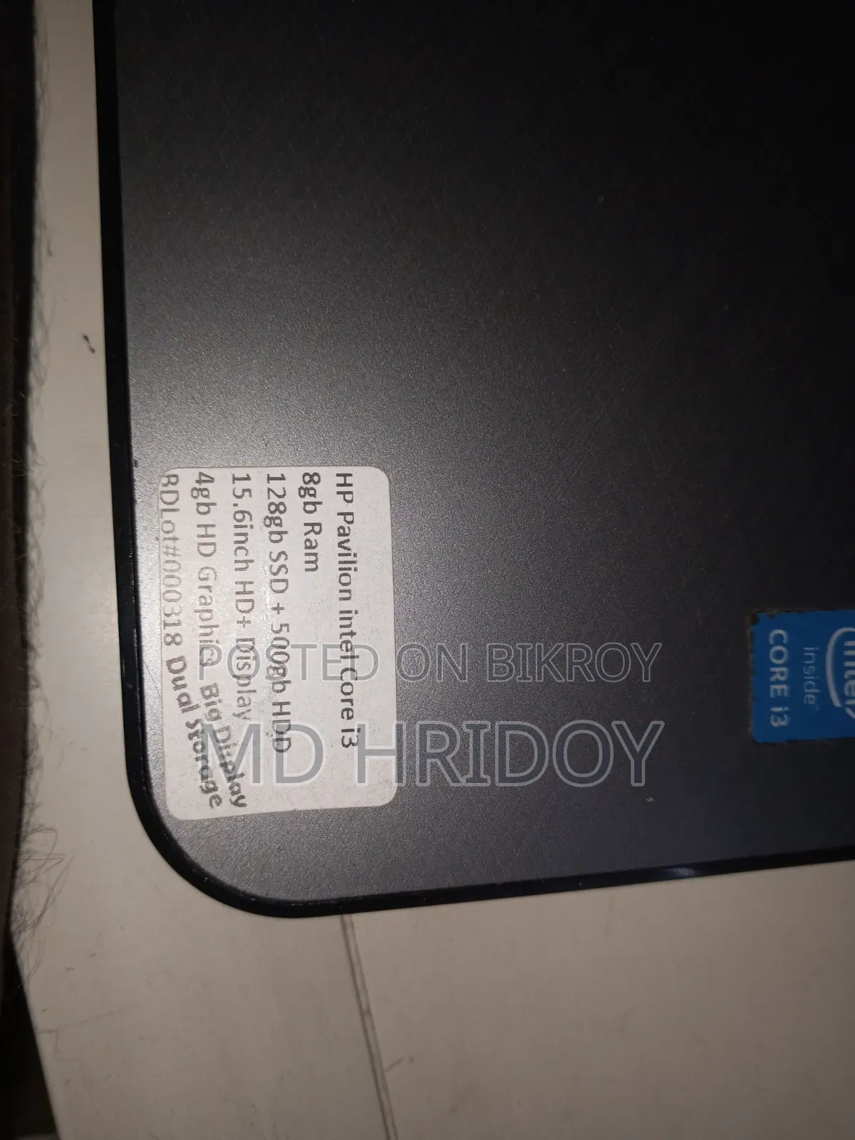 Laptop HP 8GB Intel Core i3 HDD+SSD 500GB