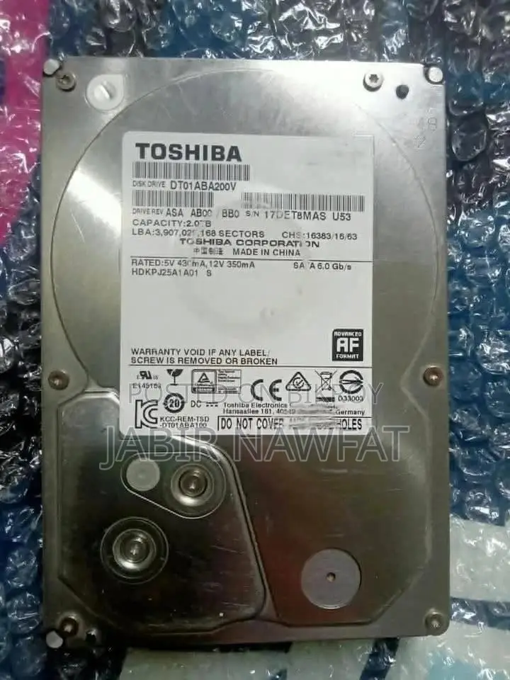 Toshiba 2TB 3.5" Internal Hard Drive