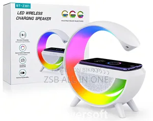 BT-2301 LED Wireless Charging Bluetooth Speaker With FM Radio