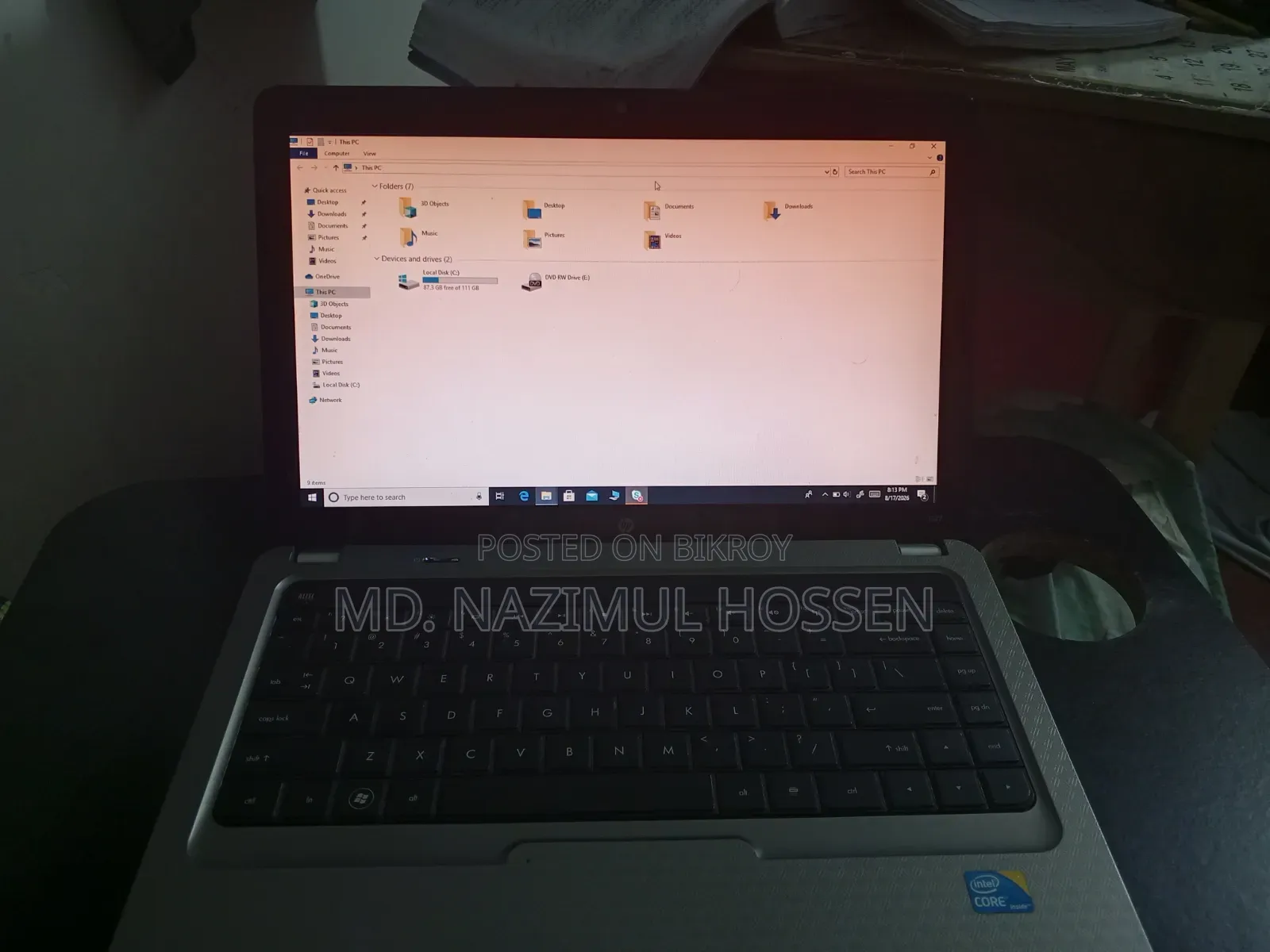Laptop HP 15 8GB Intel Core I3 HDD+SSD 512GB