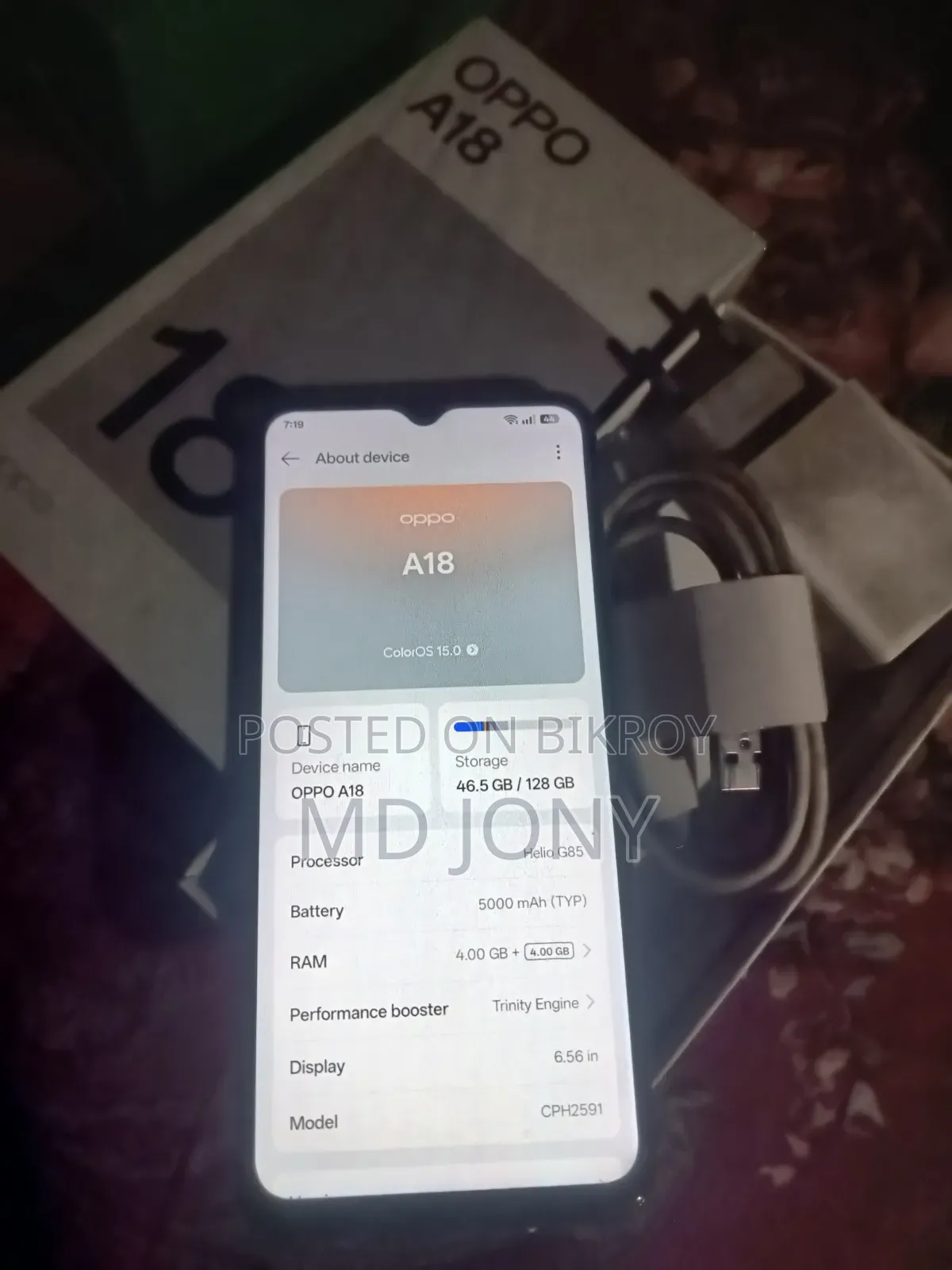 Oppo A18 128 GB Blue