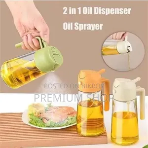 2-in-1 Glass Oil Sprayer Pourer Bottle for Cooking