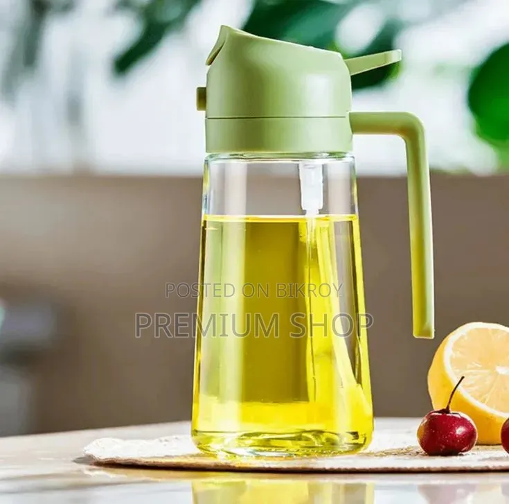 2-in-1 Glass Oil Sprayer Pourer Bottle for Cooking