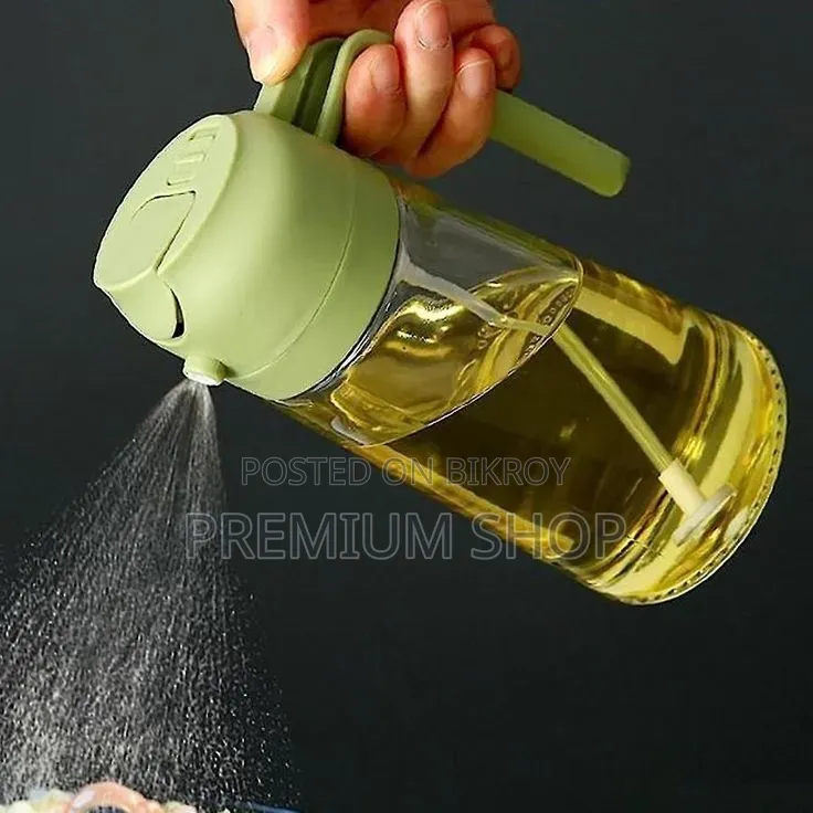 2-in-1 Glass Oil Sprayer Pourer Bottle for Cooking