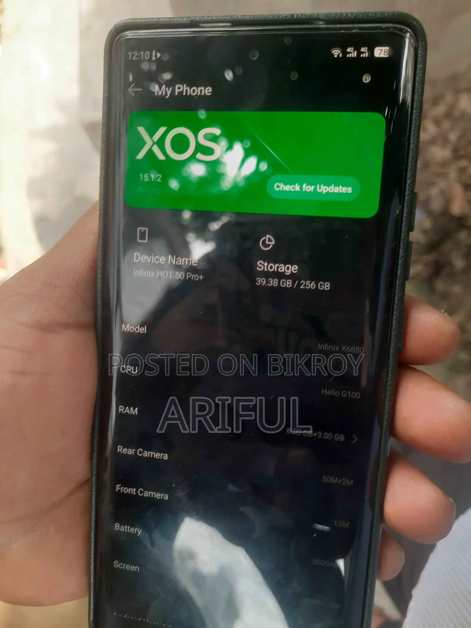 New Infinix Hot 50 Pro 4G 256 GB Silver