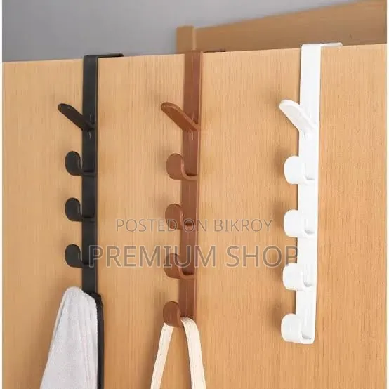 Over the Door Plastic Clothes Hanger Hook Holder Strip