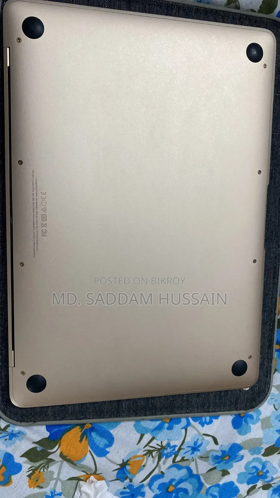 ল্যাপটপ অ্যাপল ম্যাকবুক ২০১৬ ৮জিবি ইন্টেল কোর এম৩ এসএসডি ২৫৬জিবি