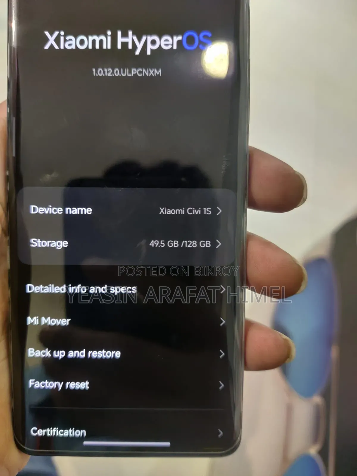 Xiaomi Civi 1S 128 GB Black
