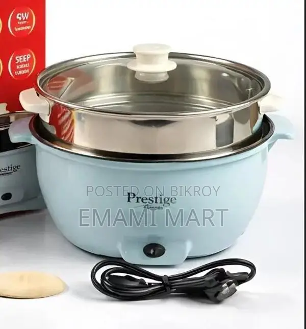 Prestige 5.2L Multifunctional Electric Cooking Pot with Steamer