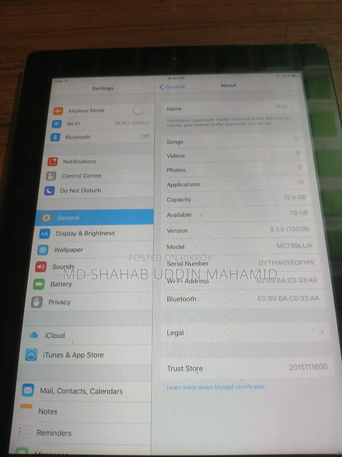 Apple iPad Air 2 16 GB White