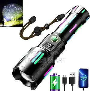 High brightness rechargeable flashlight, super bright waterproof long 