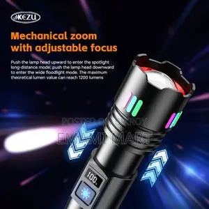 Kezu Flashlight W511A High Power Torch Light Rechargeable Flashlight