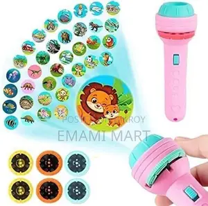 Mini Projector Torch Kids Flashlight Story book Educational Light-up T