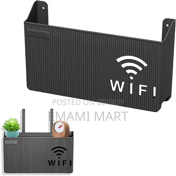 WiFi Router Storage Box,Wall Mount,Living Room TV Wall Storage Rack Se
