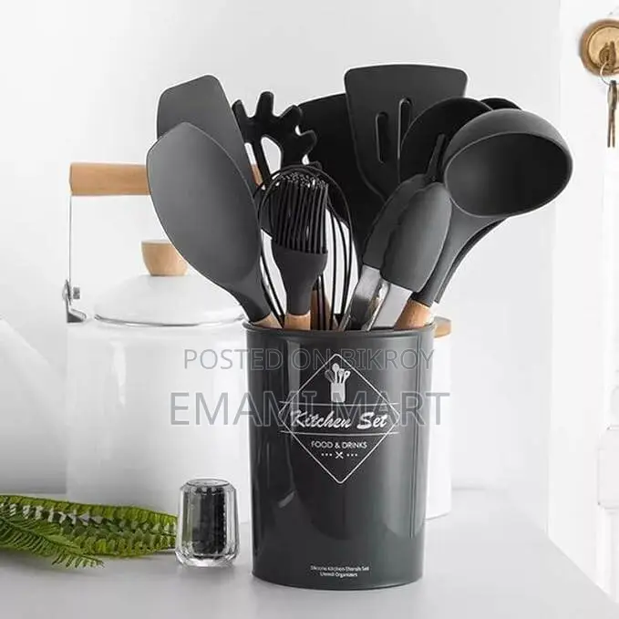 Silicone Cooking Utensil Set,12pcs Silicone Cooking Kitchen Utensils S