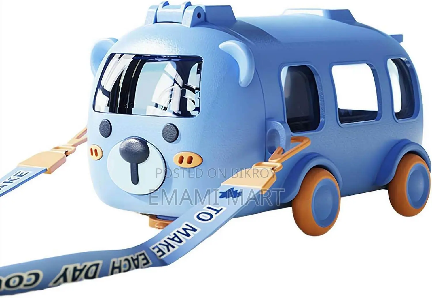 Portable Water Cup in Bus Shape, 500ml Leak-Proof Portable Water Bottl