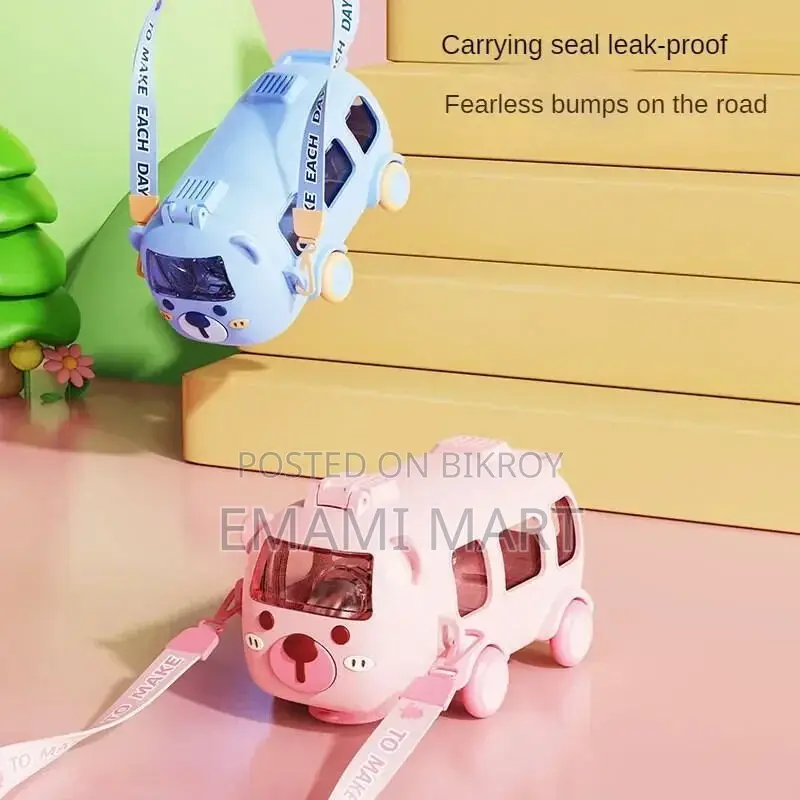Fun Kids’ Water Bottle with Movable Wheels | Leak-Proof, BPA-Free, and