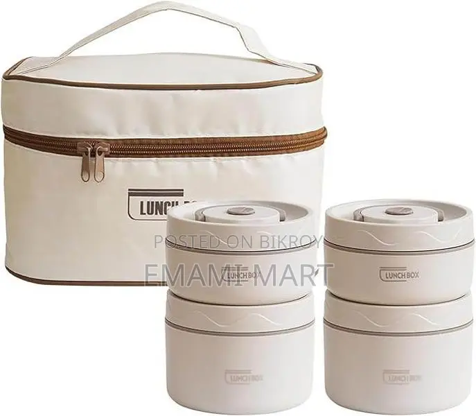 Portable Insulated Lunch Containers with Bag, Separate Stackable Lunch