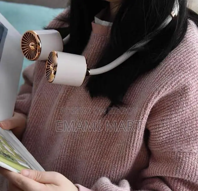 Lukzer Retractable Neck Fan Portable Rechargeable Hands Free Personal 
