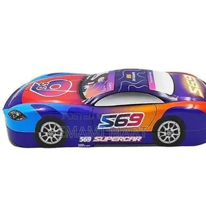 Createamity Car Shape Pencil Box with Book Reading Stand and Three Lev
