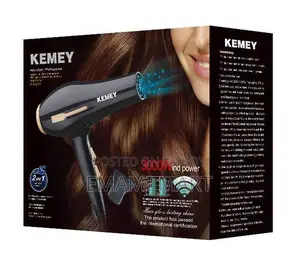 Kemei Km-2376 /2378 professional hair dryer 1000w- Black - Hair Dryer 